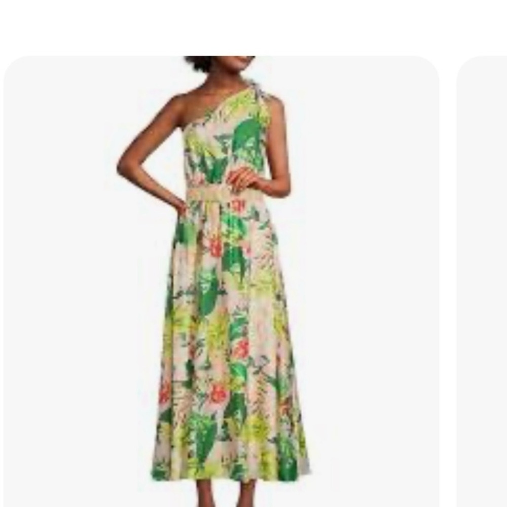 Antonio Melani Floral One-Shoulder Maxi Dress NWT